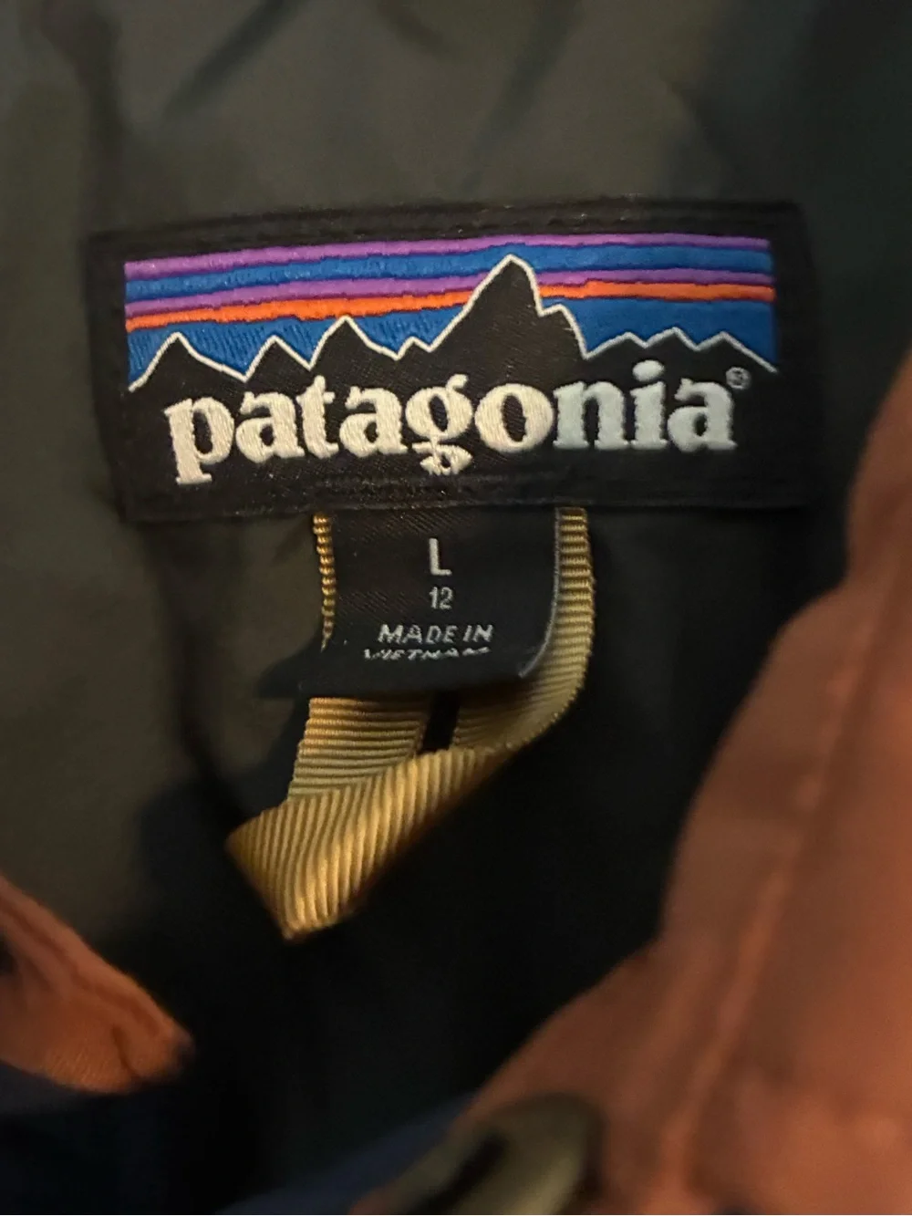 Patagonia Quilted Shacket Jacket Kids Boys Size 12 Navy Blue Coat